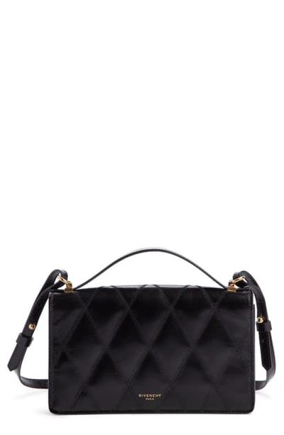 Shop Givenchy Gv3 Quilted Leather Wallet On A Chain In Black