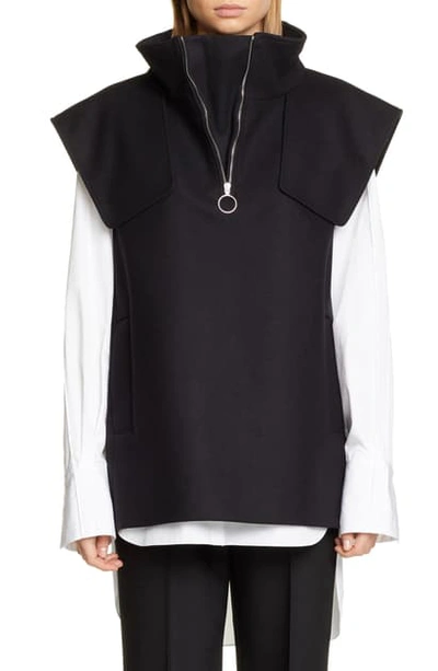 Shop Partow Cortlandt Wool Blend Vest In Black
