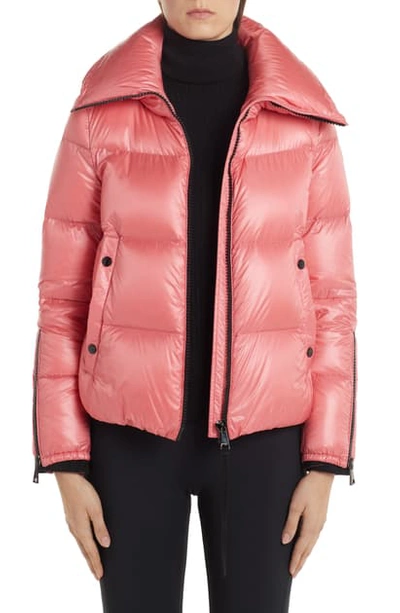 Shop Moncler Bandama Down Puffer Jacket In Pink