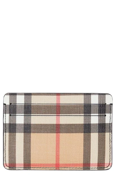 Shop Burberry Sandon Vintage Check Card Holder - Black