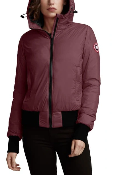 Shop Canada Goose Dore Down Hooded Jacket In Elderberry