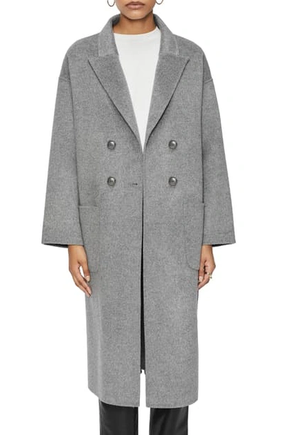 Shop Anine Bing Dylan Wool Blend Coat In Grey