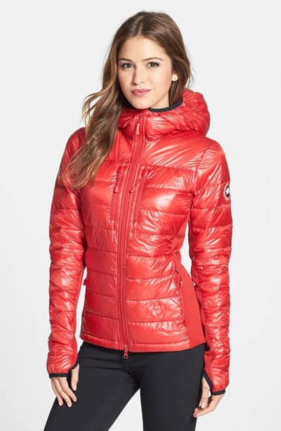 Shop Canada Goose Hybridge Lite Hooded Packable Down Jacket In Red