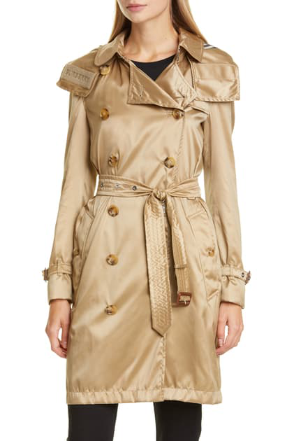 burberry kensington hooded trench coat