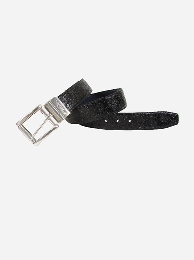 Shop Robert Graham Newbury Reversible Belt In Black