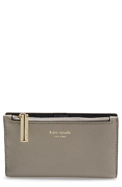 Shop Kate Spade Margaux Slim Bifold Wallet In True Taupe