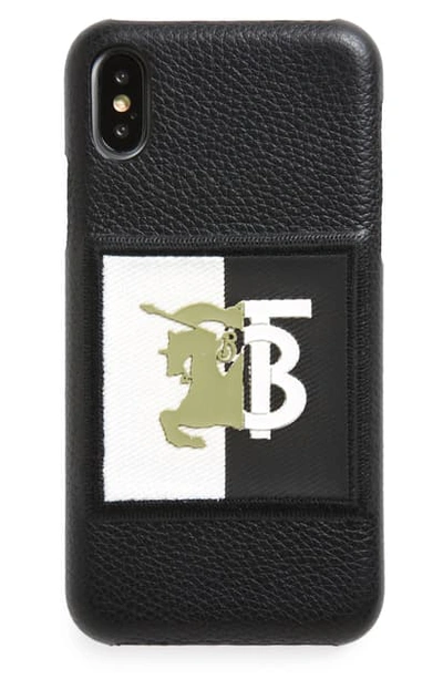 Shop Burberry Rufus Knight Iphone X/xs Case In Black