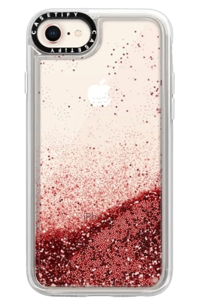 Shop Casetify Glitter Iphone 7/8 Plus Case In Rose Pink