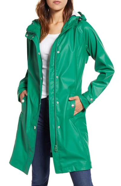 Shop Joules Quayside Waterproof Hooded Jacket In Pine Green