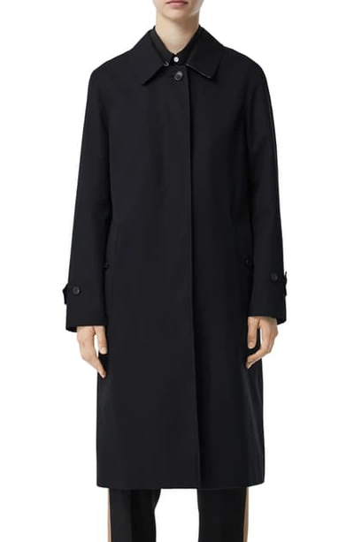 Shop Burberry Pimlico Cotton Gabardine Car Coat In Midnight