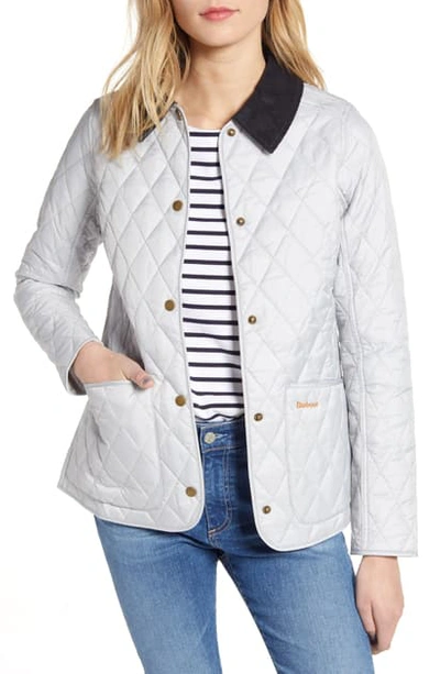 Shop Barbour Annandale Water Resistant Quilted Utility Jacket In Ice White