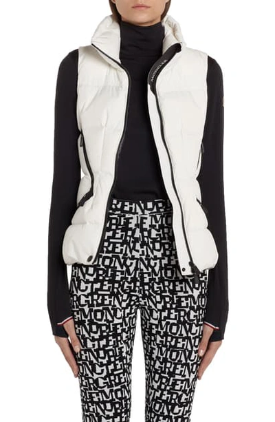 Shop Moncler Atka Quilted Down Puffer Vest In White