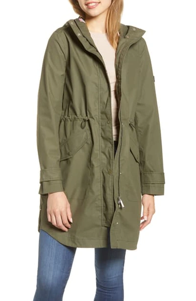 Shop Joules Loxley Waterproof Hooded Raincoat In Grape Leaf