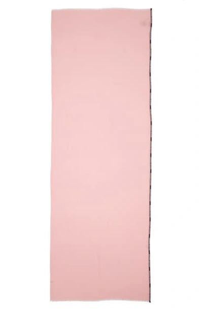 Shop Alexander Mcqueen Selvedge Edge Cashmere & Silk Scarf In Light Pink