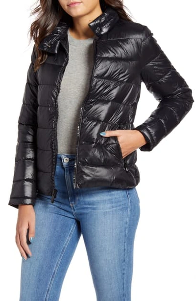 Shop Marc New York Packable Puffer Jacket In Black