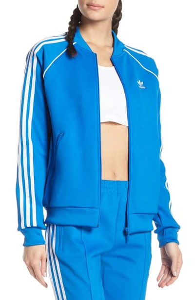 Shop Adidas Originals Adidas Sst Track Jacket In Bluebird