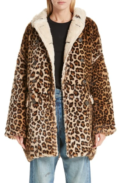 Shop R13 Oversize Faux Leopard Hunting Coat