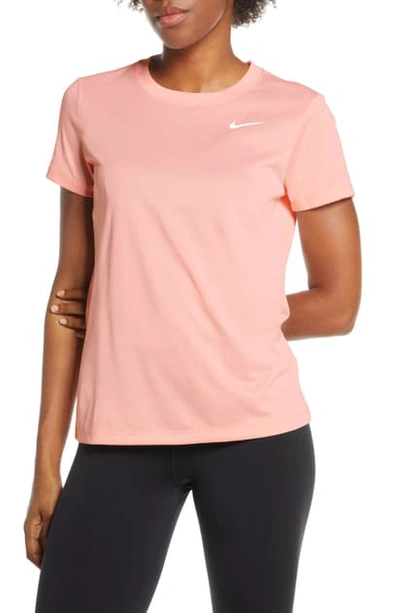 Shop Nike Dry Legend Training Tee In Storm Pink/ Htr
