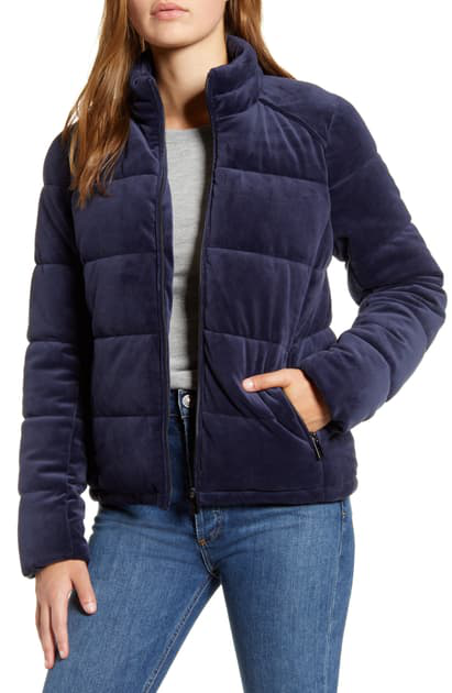 marc new york velvet puffer jacket