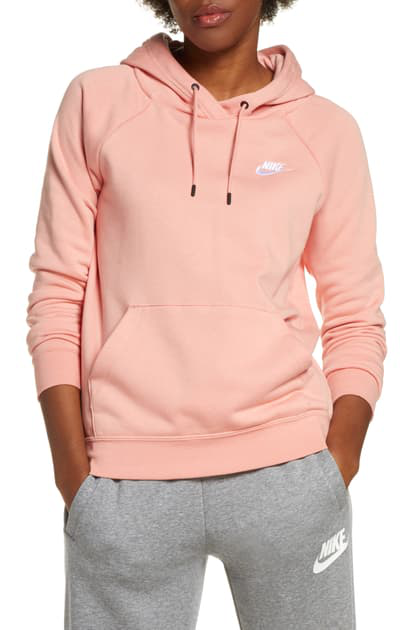 Nike Sportswear Essential Pullover Fleece Hoodie In Pink | ModeSens