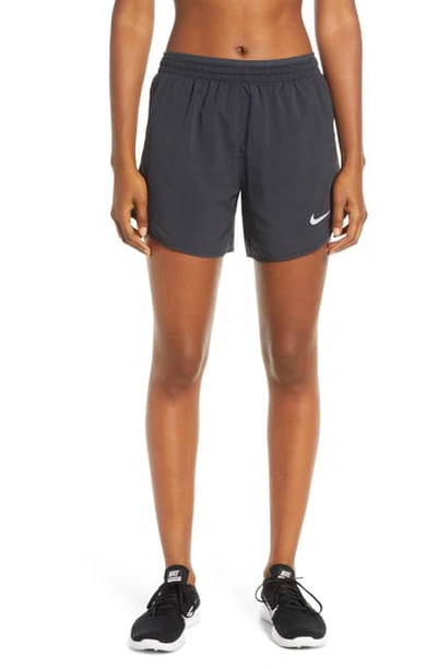 Shop Nike Tempo Lux Running Shorts In Black/ Anthracite
