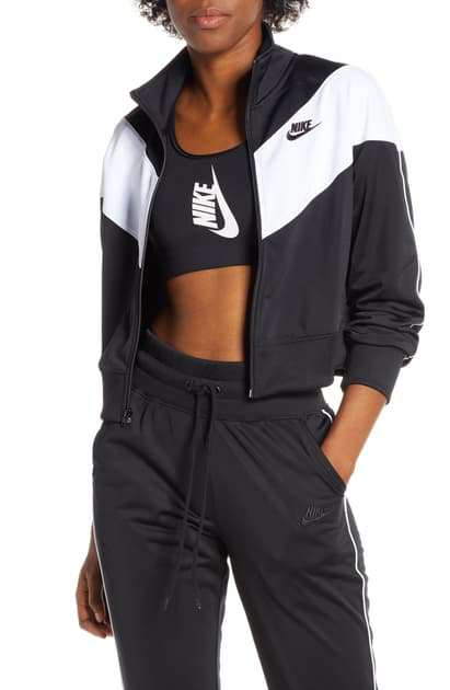 women's nike sportswear crop heritage track jacket