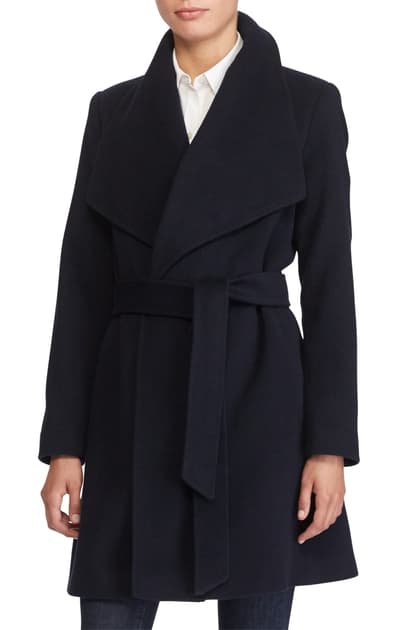 ralph lauren wool cashmere wrap coat