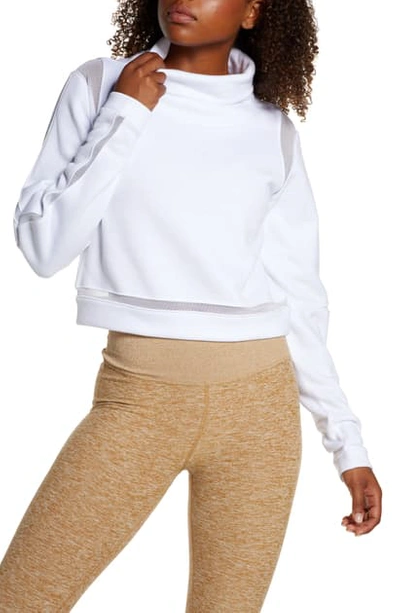 Shop Alo Yoga Advanced Funnel Neck Pullover In White