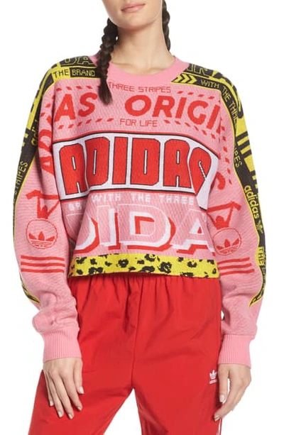 Adidas Originals Og Logo Print Sweatshirt In Pink | ModeSens