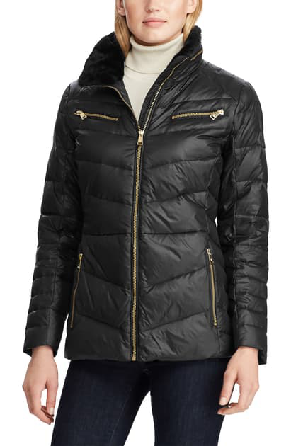 lauren ralph lauren quilted faux fur jacket