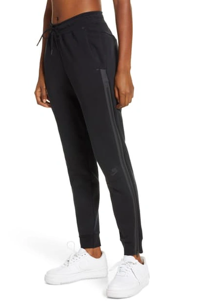 Shop Nike Sportswear Tech Fleece Pants In Black/ Black