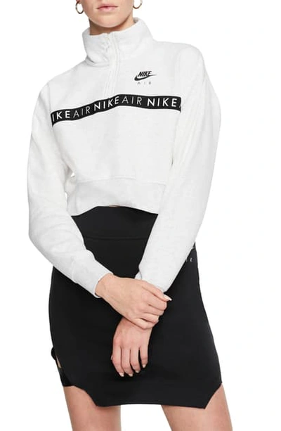 Shop Nike Sportswear Air Half Zip Pullover In Birch Heather