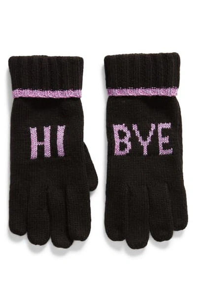 Shop Kate Spade Hi Bye Gloves In Black