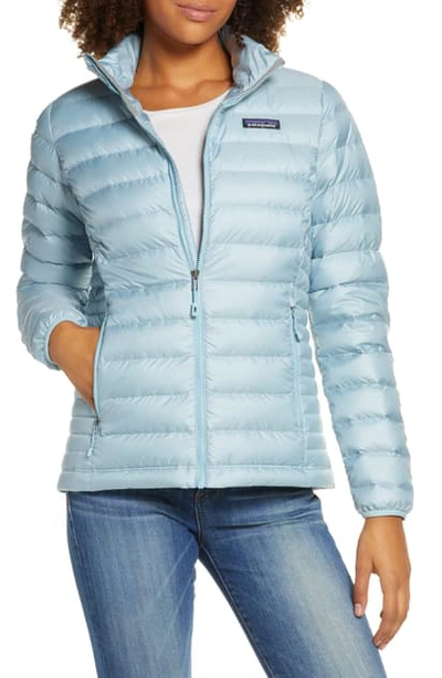 Shop Patagonia Down Jacket In Bsbl Big Sky Blue