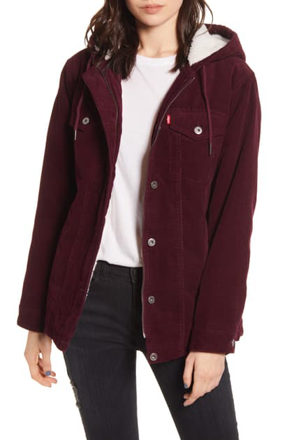 burgundy levi jacket