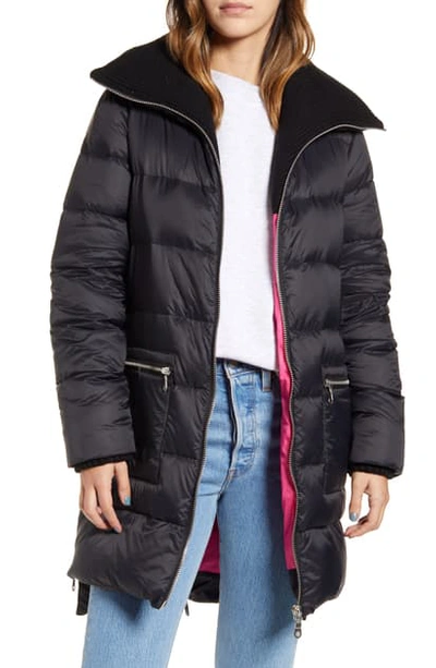 Shop Bb Dakota Cold Snap Putter Coat In Black