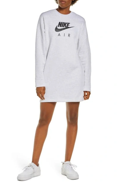 Nike Sportswear Air Graphic Sweatshirt Dress In Birch Heather | ModeSens