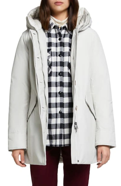 Shop Woolrich Arctic Hooded Down Parka In White Igloo