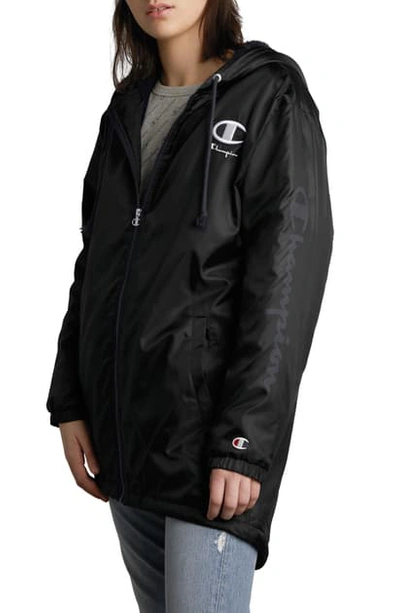 Shop Champion Fishtail Hooded Parka In Black
