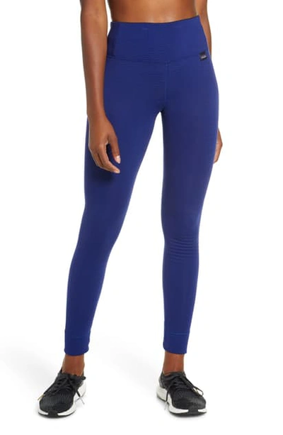Shop Patagonia Capilene Thermal Weight Base Layer Tights In Cobalt Blu-clssic Navy X-dye