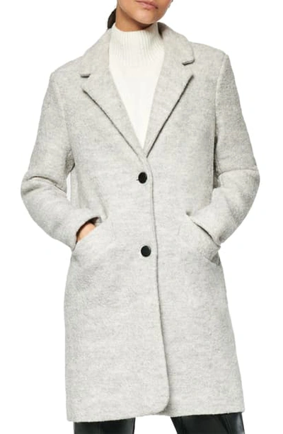 Shop Marc New York Paige Boucle Coat In Ivory Heather