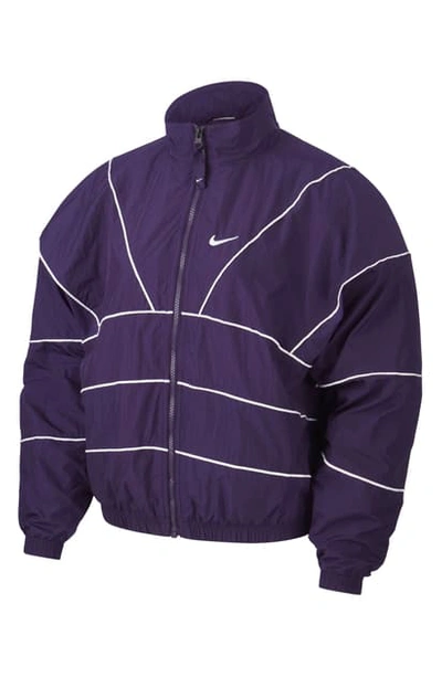 Shop Nike Track Jacket In Grand Purple/ White