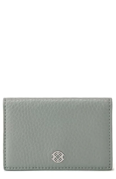 Shop Dagne Dover Accordion Leather Card Case In Sage