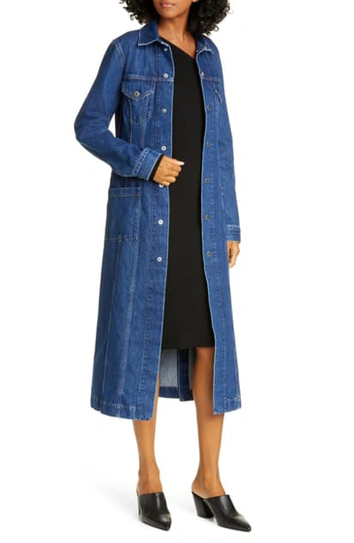 Shop Helmut Lang Denim Trucker Coat In Acc Bright Stone