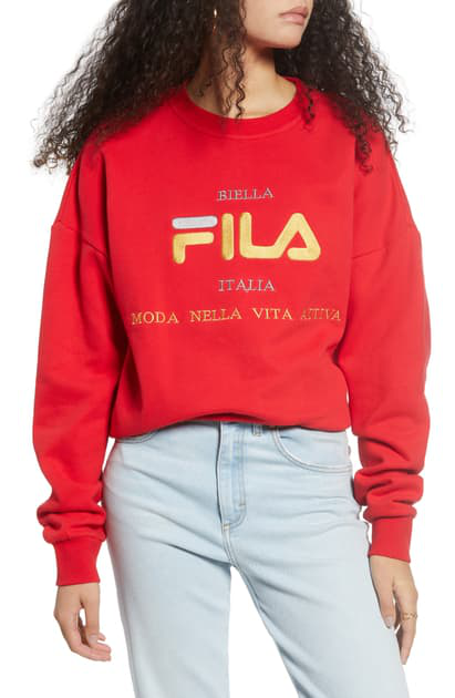 fila red sweater