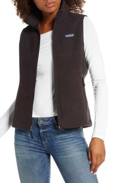 Shop Patagonia Classic Synchilla Recycled Fleece Vest In Black