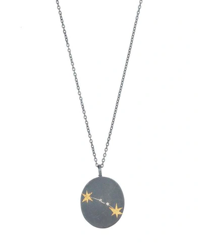 Shop Acanthus Oxidised Silver Cancer Diamond Constellation Pendant Necklace