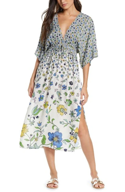 Shop Tory Burch Pomelo Floral Cover-up Dress In Love Floral Degrade
