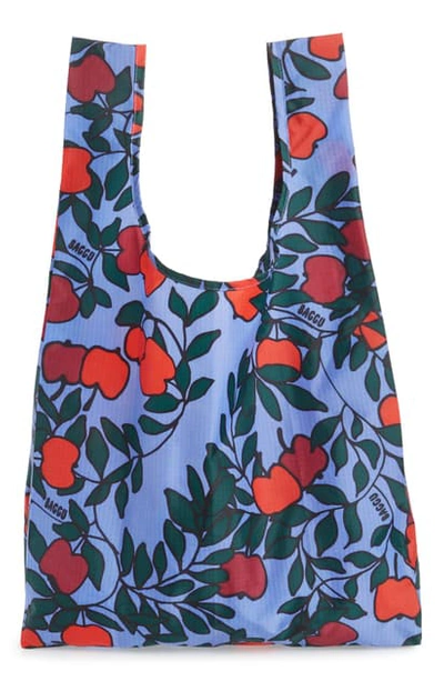 Shop Baggu Printed Ripstop Nylon Tote In Apple Tree