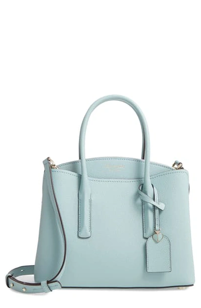 Shop Kate Spade Medium Margaux Leather Satchel In Frosted Spearmint